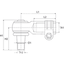 ROTULA DE DIRECCION 1"-16 / M24x1.5 RH Adaptable a FORD Serie 70 / FIAT