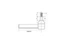 ROTULA DIRECCIÓN ESPIGA REGULABLE L=367 mm Adaptable John Deere Serie 20/30/40/50 (AT27134)