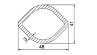 TUBO TRANSMISION LIMON 48x41x1000mm