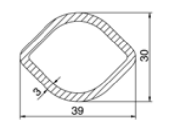 TUBO TRANSMISION LIMON 39x30x1000mm