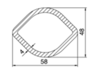 TUBO TRANSMISION LIMON 48x58x3000mm