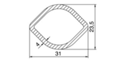 TUBO TRANSMISION LIMON 31x23.5x3000mm