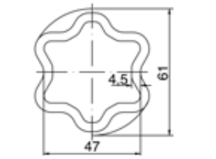 TUBO TRANSMISION ESTRELLA 61x4.5x3000mm