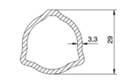 TUBO TRANSMISION TRIANGULAR 29x3.3x3000 mm