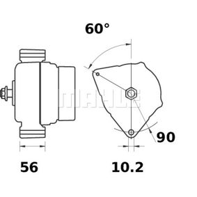 Alternador MAHLE MG4 Adapt. JOHN DEERE