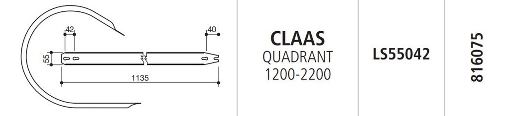 COSTILLA EMPACADORA CLAAS QUADRANT 1200-2200 LS55042
