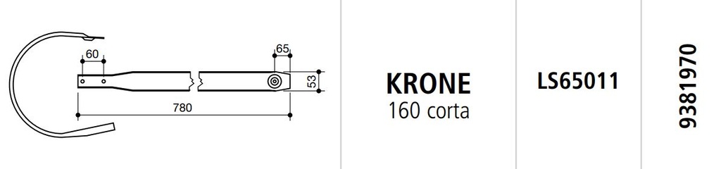 COSTILLAS ROTOEMPACADORA KRONE 160 CORTA LS65011