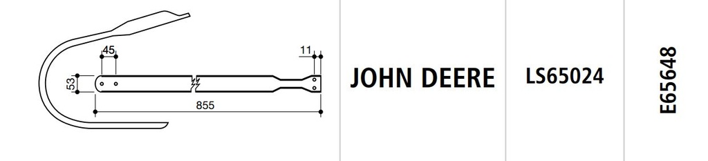 COSTILLA ROTOEMPACADORA JOHN DEERE LS65024