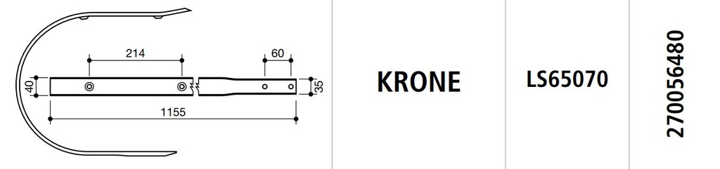 COSTILLA ROTOEMPACADORA KRONE LS65070