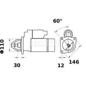 MOTOR DE ARRANQUE MAHLE MS195 CLASS / NEW HOLLAND