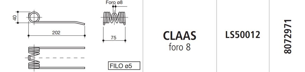 MUELLE EMPACADORA CLAAS LS50012