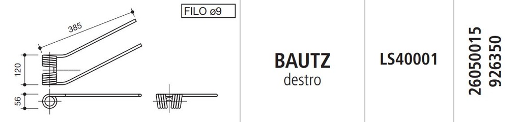 MUELLE RASTRILLO BAUTZ DERECHO LS40001