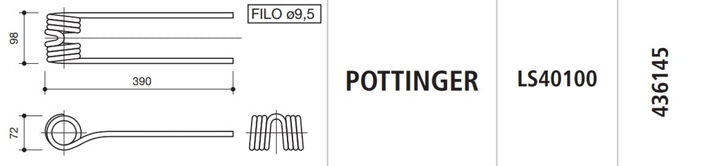 MUELLE RASTRILLO POTTINGER LS40100