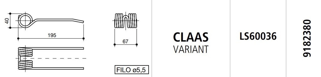 MUELLE ROTOEMPACADORA CLASS VARIANT LS60036