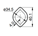 Nudo transmisión 1-3/8 Z6 para tubo limón de 40x34.5 mm