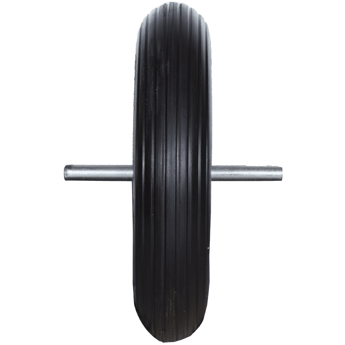 [PEZ08-350-MEC] Rueda Completa 3.50-8 Maciza con eje canales (Carretilla)