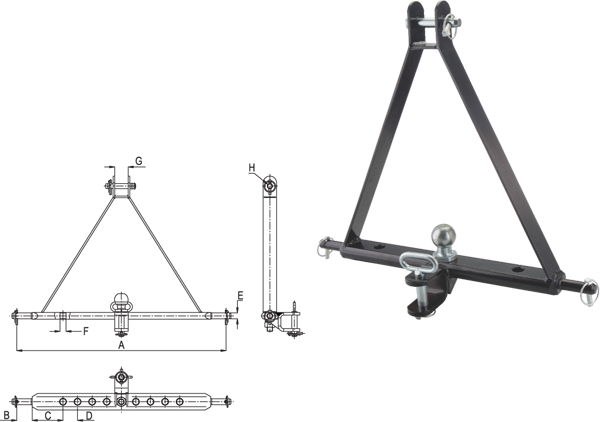 [KEXSDB32] BARRA TIRO TERCER PUNTO SDB-32