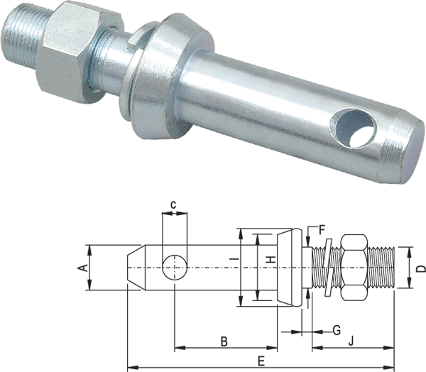 BULON CON ROSCA BRAZO INFERIOR 25x150 mm  LLP2519MD