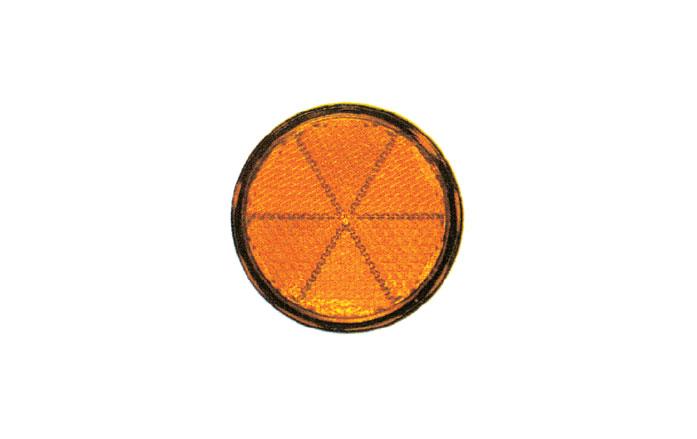 [RIN755A.00] CATADIOPTRICO REDONDO AMBAR CON TORNILLO Ø 59 mm