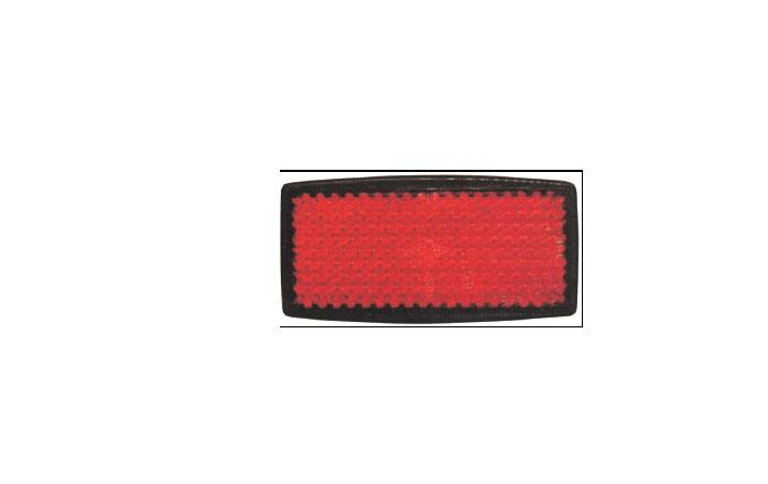 [RIN765R.00] CATADIOPTRICO ROJO RECTANGULAR CON TORNILLO 105x54 mm
