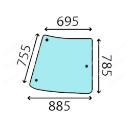[GDC2708924] CRISTAL ANGULAR DERECHO TINTADO ABOMBADO ADAP. A JOHN DEERE