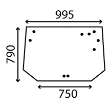 [GDC3705796] CRISTAL CABINA TRASERO ADAPTABLE FENDT