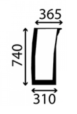 [GDC3807654] CRISTAL DELANTERO INFERIOR DERECHO CURVO Adaptable a LANDINI