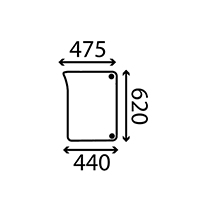 [GDC2708229] CRISTAL DELANTERO INFERIOR IZQUIERDO TINTADO - ABOMBADO Adapt. a JOHN DEERE Series 6000 / 6010 / 6020 / 6030