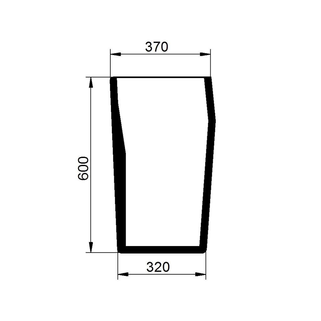 [GDC3805689] CRISTAL DELANTERO INFERIOR IZQUIERDO TINTADO / ABOMBADO ADAPT. A LANDINI / MASSEY FERGUSON