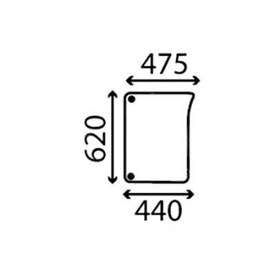 [GDC2708228] CRISTAL FRONTAL INFERIOR DERECHO TINTADO - ABOMBADO Adapt. a JOHN DEERE Series 6000 / 6010 / 6020 / 6030