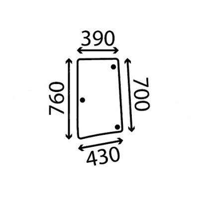 [GDC2710437] CRISTAL LATERAL IZQUIERDO MOVIL TINTADO - ABOMBADO Adapt. a JOHN DEERE S. 6030/7030/6M