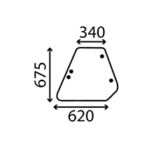 [GDC2800173] CRISTAL LATERAL NO TINTADO - PLANO Adaptable a FIAT