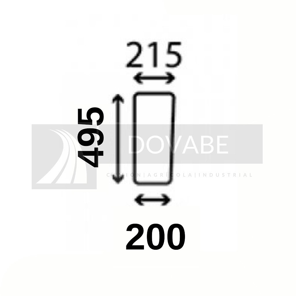 [GDC2909607] CRISTAL PLANO DELANTERO INFERIOR - TINTADO Adaptable a LAMBORGHINI / SAME / HURLIMANN