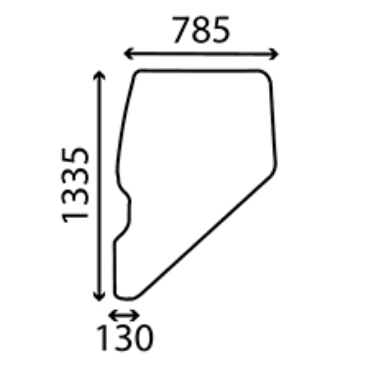[GDC2805199] CRISTAL PUERTA DERECHA / IZQUIERDA PLANO - TINTADO ADAPTABLE A FIAT / NEW HOLLAND