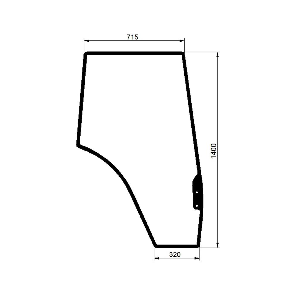 [GDC4410180] CRISTAL PUERTA DERECHA ADAPTABLE A VALTRA S. N/T/T2/TC-TH