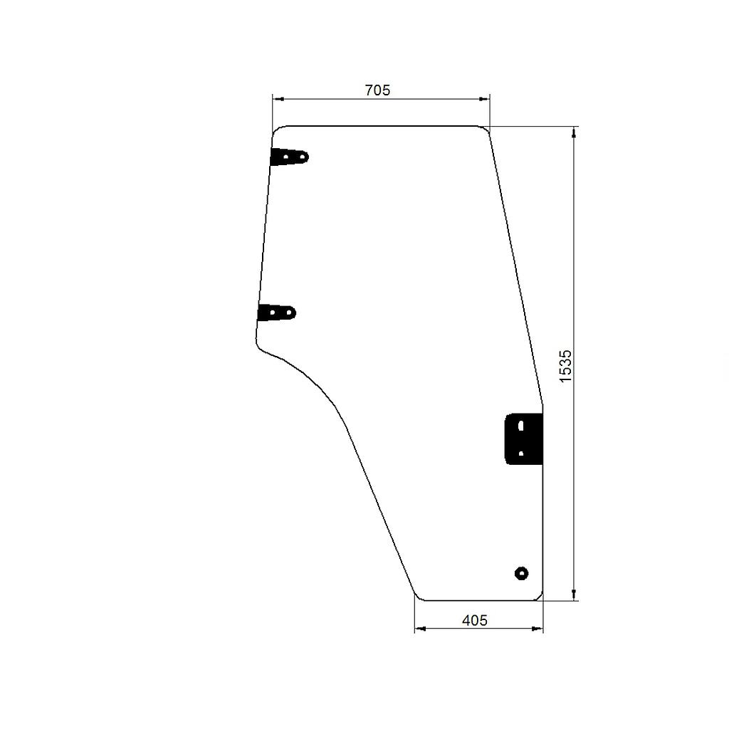 [GDC2607644] CRISTAL PUERTA DERECHA TINTADO-ABOMBADO ADAPT. A CASE IH/FIAT/NEW HOLLAND