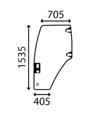 [GDC2607645] CRISTAL PUERTA IZQUIERDA TINTADO-ABOMBADO ADAPT. A CASE IH/FIAT/NEW HOLLAND