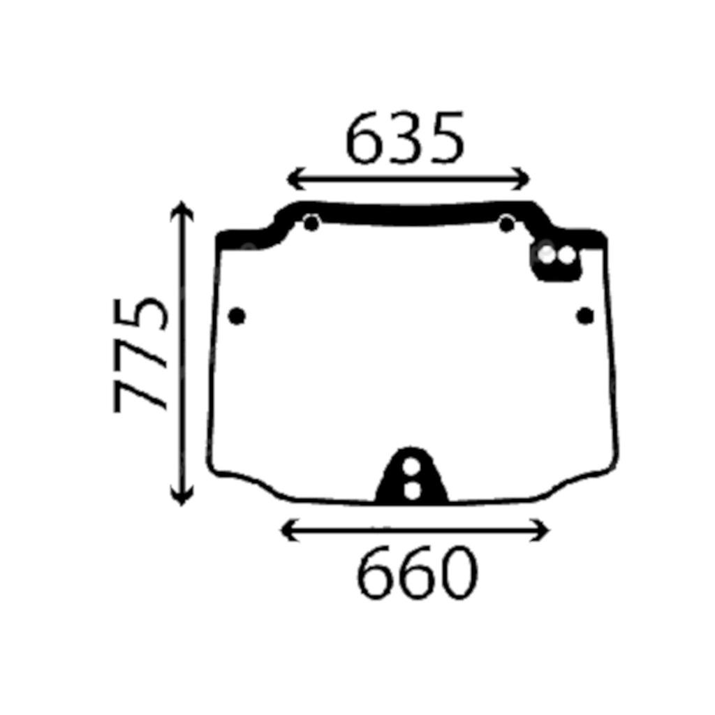 [GDC2606964] CRISTAL TRASERO Adaptable a FIAT / NEW HOLLAND Serie TNF