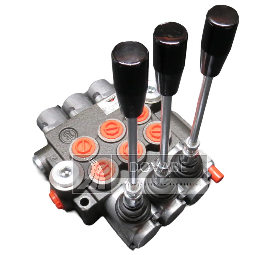 [BSAVNK210003] Distribuidor Monobloc Manual 3/8 Vincke 40L/M P40 VNKDM/3E 3 Palancas