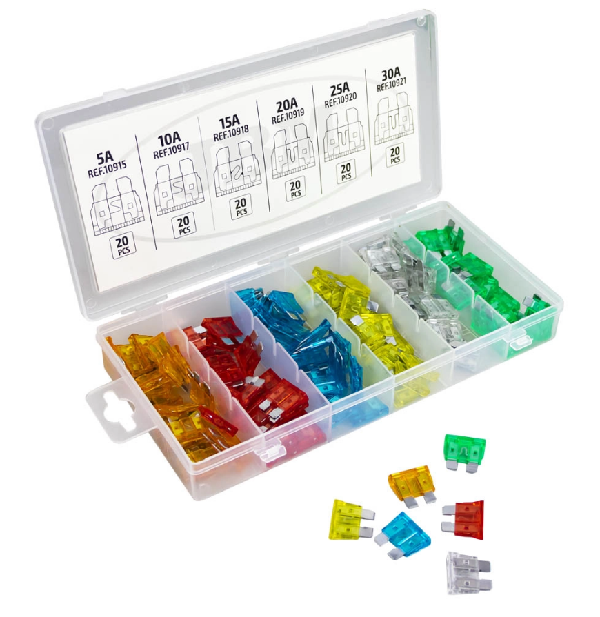 [53356] ESTUCHE DE FUSIBLES SURTIDOS 120 Pcs.
