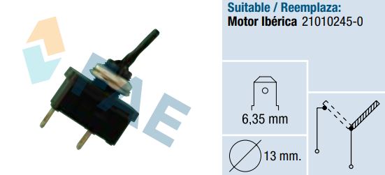 [FAE65600] Interruptor ON-OFF 10A universal FAE 65600