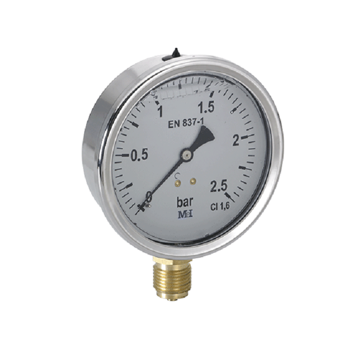 MANOMETRO  Ø 63 GLICERINA CONEXION VERTICAL G1/4A 0-16bar MEI