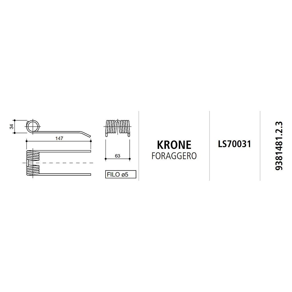 [SPILS70031] MUELLE  AUTOCARGADOR KRONE FORAGGERO LS70031