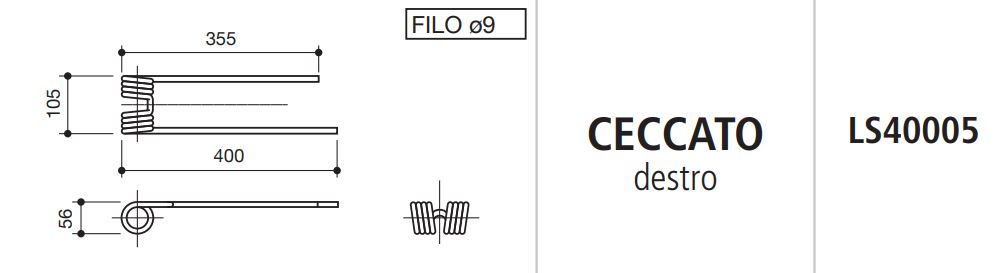 [SPILS40005] MUELLE RASTRILLO CECCATO DERECHO LS40005