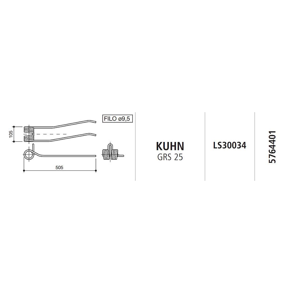 [SPILS30034] MUELLE RASTRILLO KUHN GRS-25 LS30034