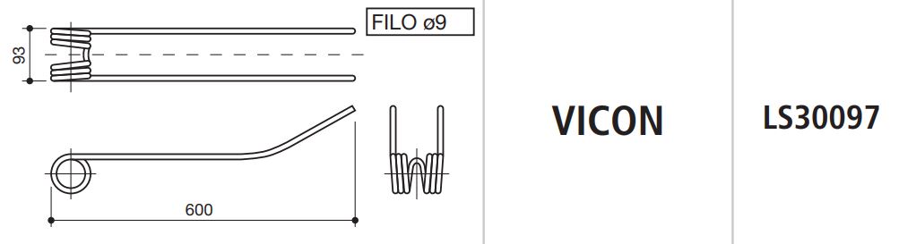 [SPILS40098] MUELLE RASTRILLO VOLTEADOR SIP LS40098