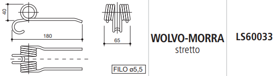 [SPILS60033] MUELLE ROTOEMPACADORA FORT NUEVA (WOLVO-MORRA) ESTRECHO LS60033