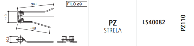 [SPILS40082] MUELLES RASTRILLO PZ ANCHO IZQUIERDA LS40082