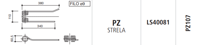 [SPILS40081] MUELLES RASTRILLO PZ ESTRECHO LS40081 (Derecha)