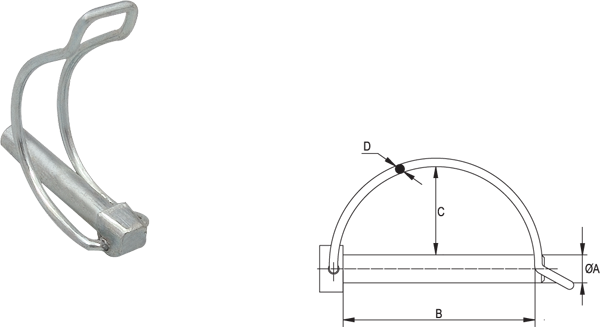 [KEXKPLP0840] PASADOR 8X40 CON MUELLE LATERAL